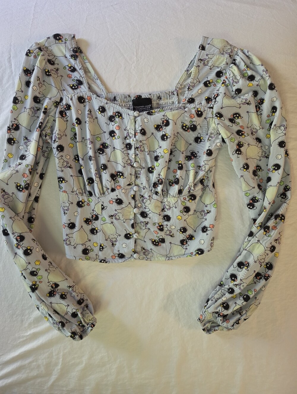 Her Universe Studio Ghibli Spirited Away Boh Mouse Soot Sprite Crop Top Size XS